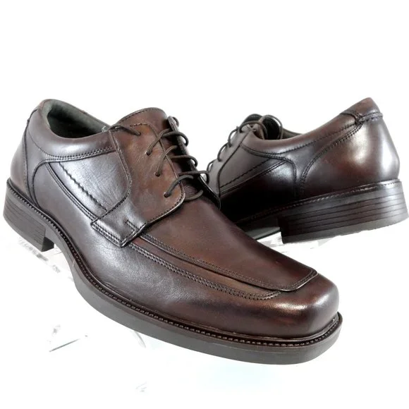 🎁FATHERS DAY Johnston & Murphy Norwell Moc Lace-up Mahogany Leather Oxford 9 - Picture 9 of 9